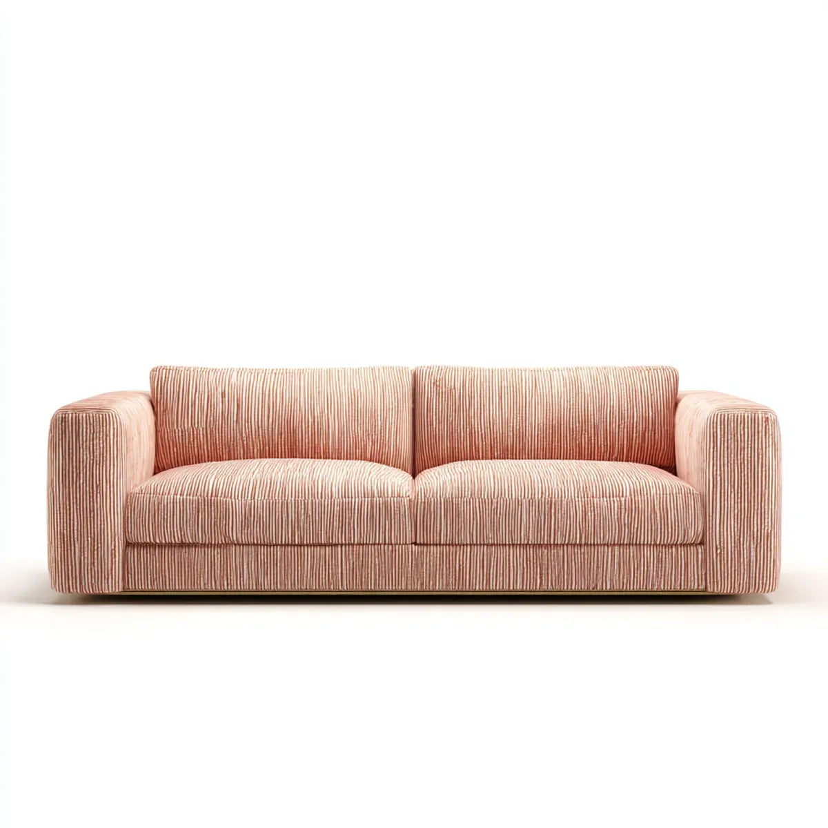 2-Sitzer Sofa Rosa Beige 180 x 90 x 78 cm Polyester-Cord Rechteckig