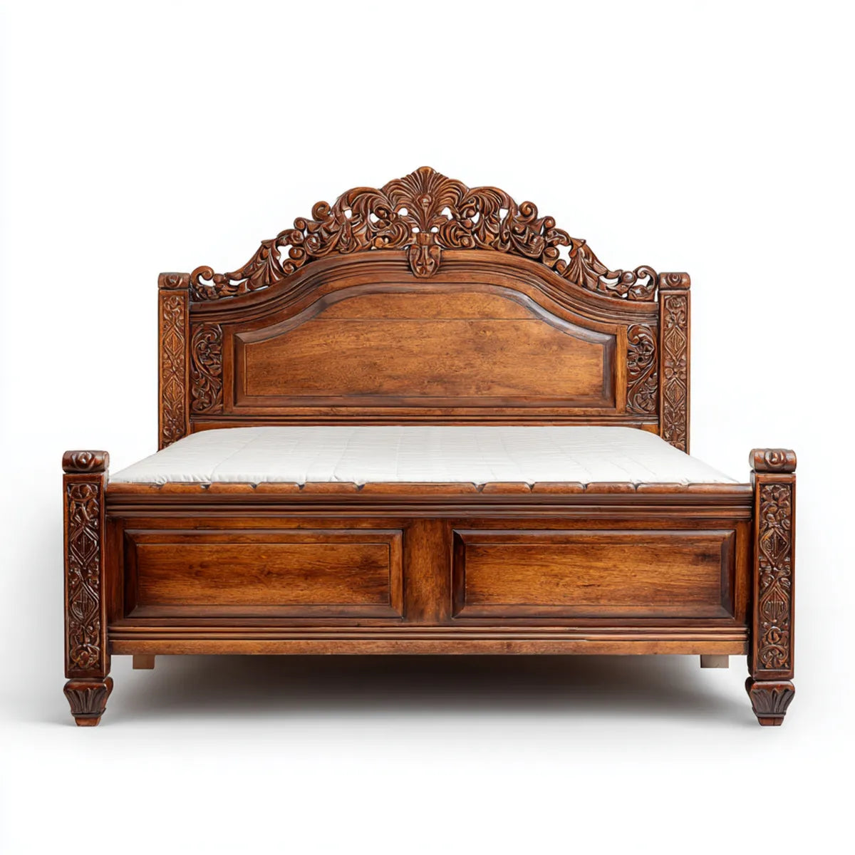 Doppelbett Bettgestell Braun 180 x 200 cm Mangoholz massiv rechteckig
