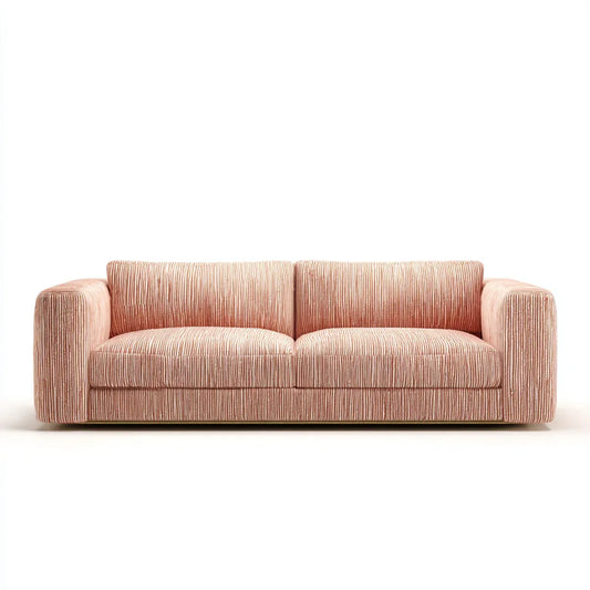 2-Sitzer Sofa Rosa Beige 180 x 90 x 78 cm Polyester-Cord Rechteckig