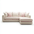 Ecksofa mit Recamiere rechts Beige 260 x 160 x 85 cm Polyester L-Form
