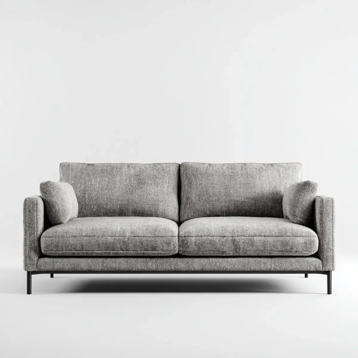 2-Sitzer Sofa Grau 180 x 85 x 82 cm Polyester Rechteckig
