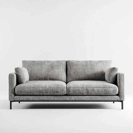 2-Sitzer Sofa Grau 180 x 85 x 82 cm Polyester Rechteckig
